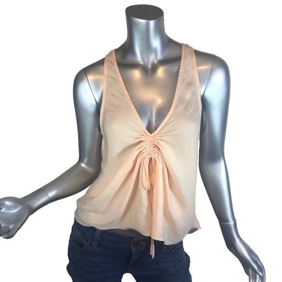 Intimately FREE PEOPLE Medium In A Cinch Cami Top Sleeveless Light Cream Peach. - Picture 3 of 15